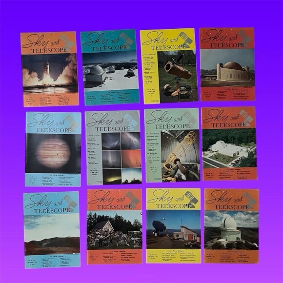 Vintage Sky And Telescope Magazines 1968 Complete Jan - Dec 1-12 Astronomy Lot - Picture 1 of 5